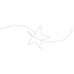 Fototapeta premium Shooting star vector illustration celestial design cosmic element minimalist line art drawing
