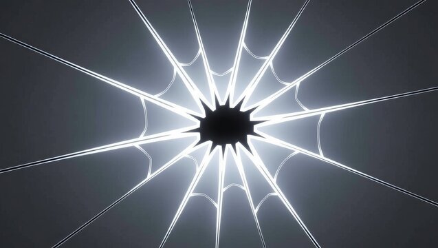 Glowing geometric starburst pattern on dark background