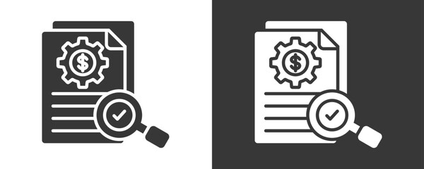 Obraz premium Audit Icon Set Vector Collection Isolated In Black And White