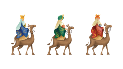 set of christmas reindeer