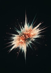 Evolving conceptual geometry merging with fluid color fields, representing dynamic data structures and abstract systemic change, background, abstract, science