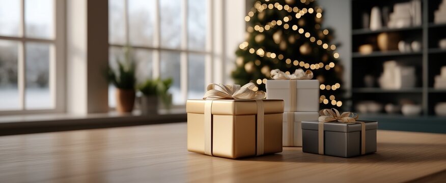 Elegant Christmas gifts and festive decorations for holiday celebrations, cozy winter home decor ideas, seasonal ornaments, and joyful holiday ambiance