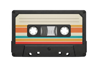 Retro cassette tape illustration evokes vintage nostalgia, perfect for music lovers and 80s themed designs, adding a touch of classic cool to any project