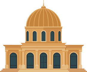 Classic Dome Building Historic Architecture Vector