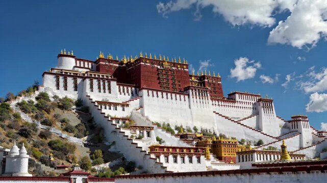 Potala Palace Architectural Landscape Potala Palace Magnificent Scenery