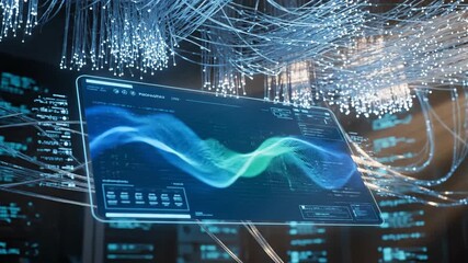 Fiber optic network with data interface panel, server hardware