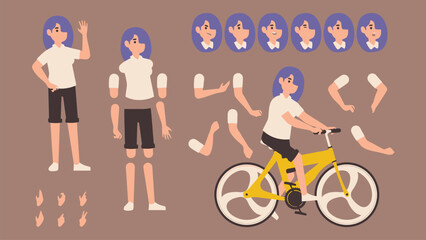 Animated character components and poses for digital projects