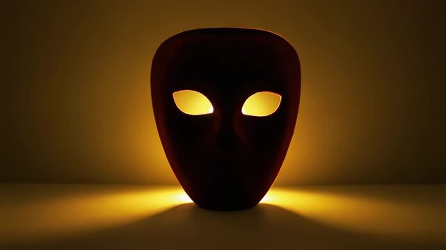 Macro shot of black velvet mask capturing high contrast slot lighting with a vibrant yellow accent for minimalist luxury and dramatic concepts.