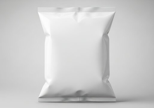 Textless chip pouch, clean white packaging