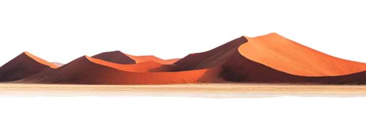 Vast orange desert sand dunes under clear sky