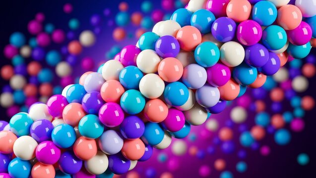 Colorful sphere helix structure