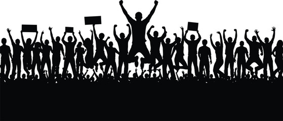 Abstract vector design with geometric shapes and text elements in multiple colors