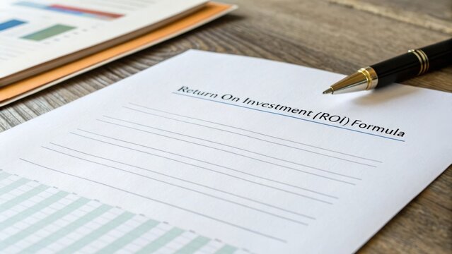 Blank Return on Investment Formula Sheet for Financial Analysis and Budget Planning in Business Settings