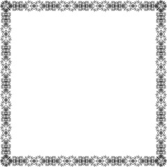 Simple Square Frame with White Background, Unique Square Frame, Border Frame and Amazing Photo Frame, Black Color Unique Frame