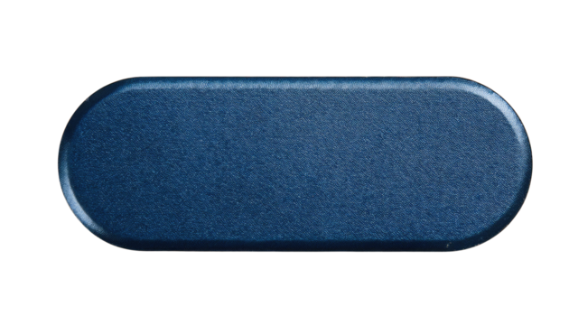 Smooth Deep Blue Matte Oval Button Shape on White Background – Minimalist Modern UI Element, Elegant Navy Texture Design Asset, Clean Digital Interface Component