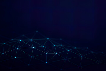 Obraz premium Futuristic Microchip Processor Background. Glowing blue electronic circuit board and CPU. AI and computer technology concept