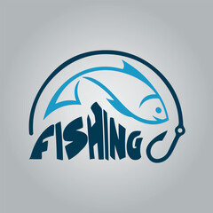 Dynamic Fishing Badge with Fish Emblem and Hook