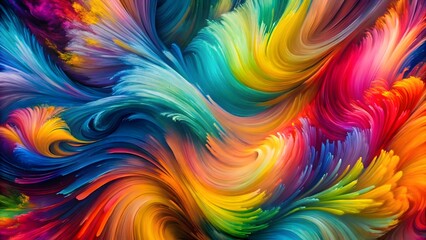 Abstract vibrant swirls of color blend and flow creating a dynamic artwork