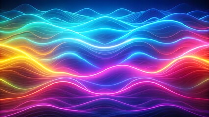 Abstract colorful waves of light radiate with vibrant energy forming a dynamic pattern