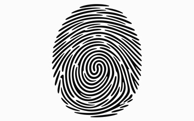 Fingerprint Illustration in Vector Style Featuring Detailed Thumbprint Pattern, Isolated on Transparent Background for Security, Identification, Biometric Scanning, and Digital Authentication Design