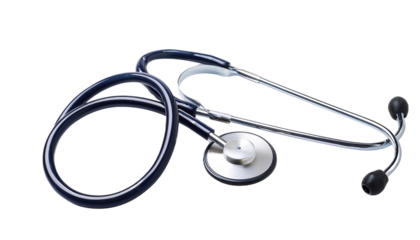 Medical Stethoscope Isolated on White Background for Cardiology and Healthcare