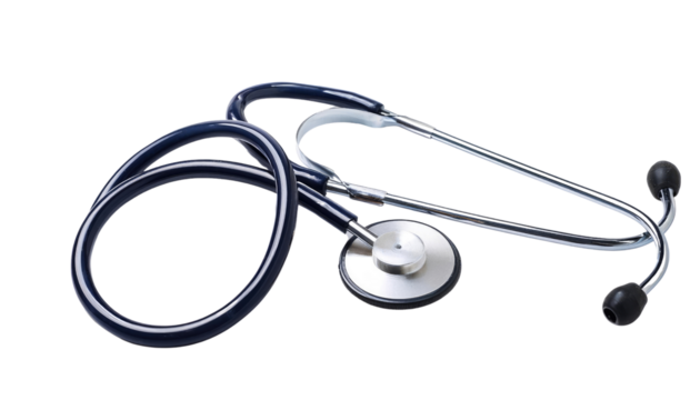 Medical Stethoscope Isolated on White Background for Cardiology and Healthcare