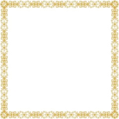Simple Square Frame with White Background, Unique Square Frame, Amazing Border Frame and Photo Frame, Sharp Golden Color Square Frame