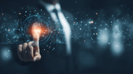 Interactive ai technology interface revolutionizing business solutions in a digital environment