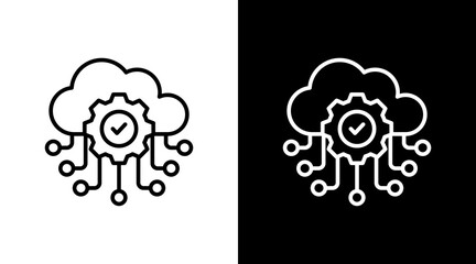 Cloud Api With Icon Set Design