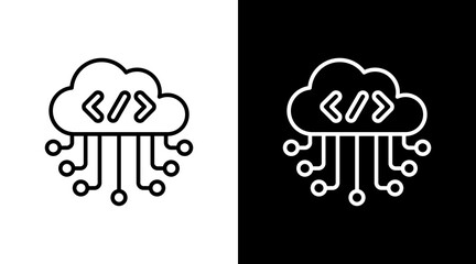 Cloud Coding With Icon Set Design