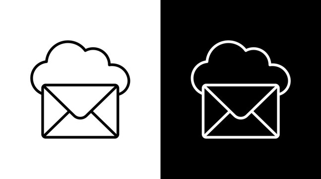 Cloud Mail With Icon Set Design