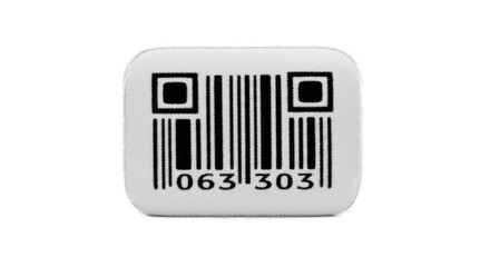 Barcode and QR Code on White Background for Scanning.