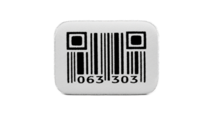 Barcode and QR Code on White Background for Scanning.