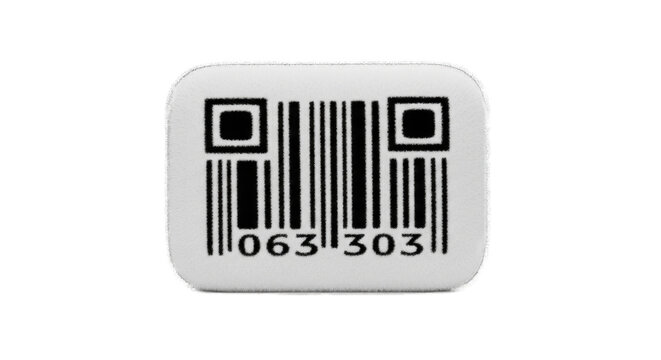 Barcode and QR Code on White Background for Scanning.