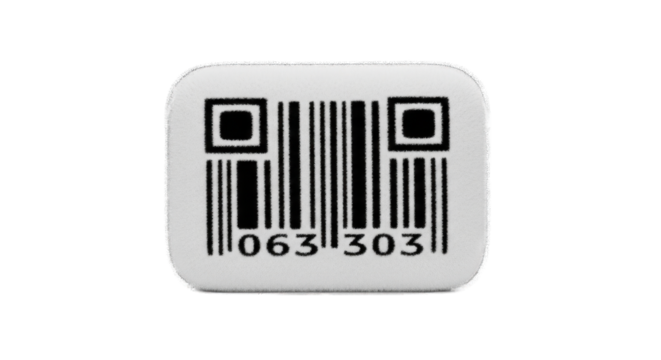 Barcode and QR Code on White Background for Scanning.