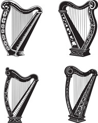 Celtic harp svg bundle