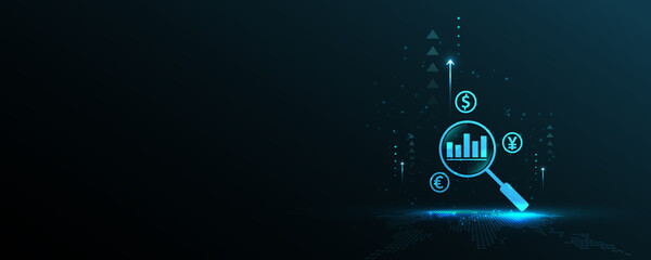 technology background Finance marketing, foreign exchange