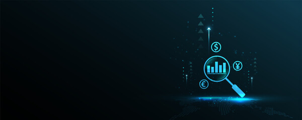 technology background Finance concept, marketing, foreign exchange