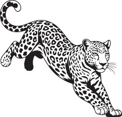 Leopard pouncing svg