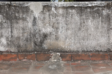 Old weathered cement wall and floor