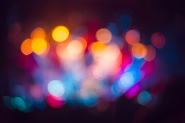 Blurred lights on stage, abstract image of concert lighting