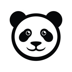 Fototapeta premium Panda Bear Face Icon - Cute Animal, Wildlife & Conservation Symbol