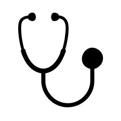 Medical equipment: stethoscope isolated on white background, a healthcare tool for doctors and nurses to diagnose heart and pulse