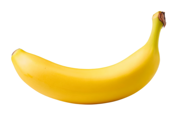 fresh yellow banana isolated on transparent background