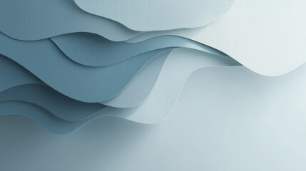 Fototapeta premium Abstract Layered Paper Texture Background in Soft Blue Tones