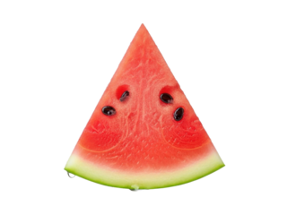 Watermelon triangle juicy red slice isolated clean white background