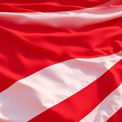 Obraz premium Bold red and white stripes of the national banner, representing courage and purity, texture, white