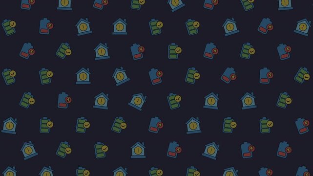 Abstract Geometric Tombstone Pattern Background Animation.