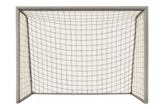 Soccer goal net with transparent background representing sports competition concept and scoring victory - Powered by Adobe