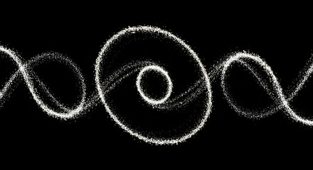 Sparkling dna structure on a black background evokes science and technology